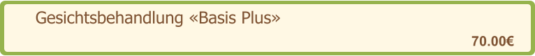 Gesichtsbehandlung «Basis Plus»   70.00€